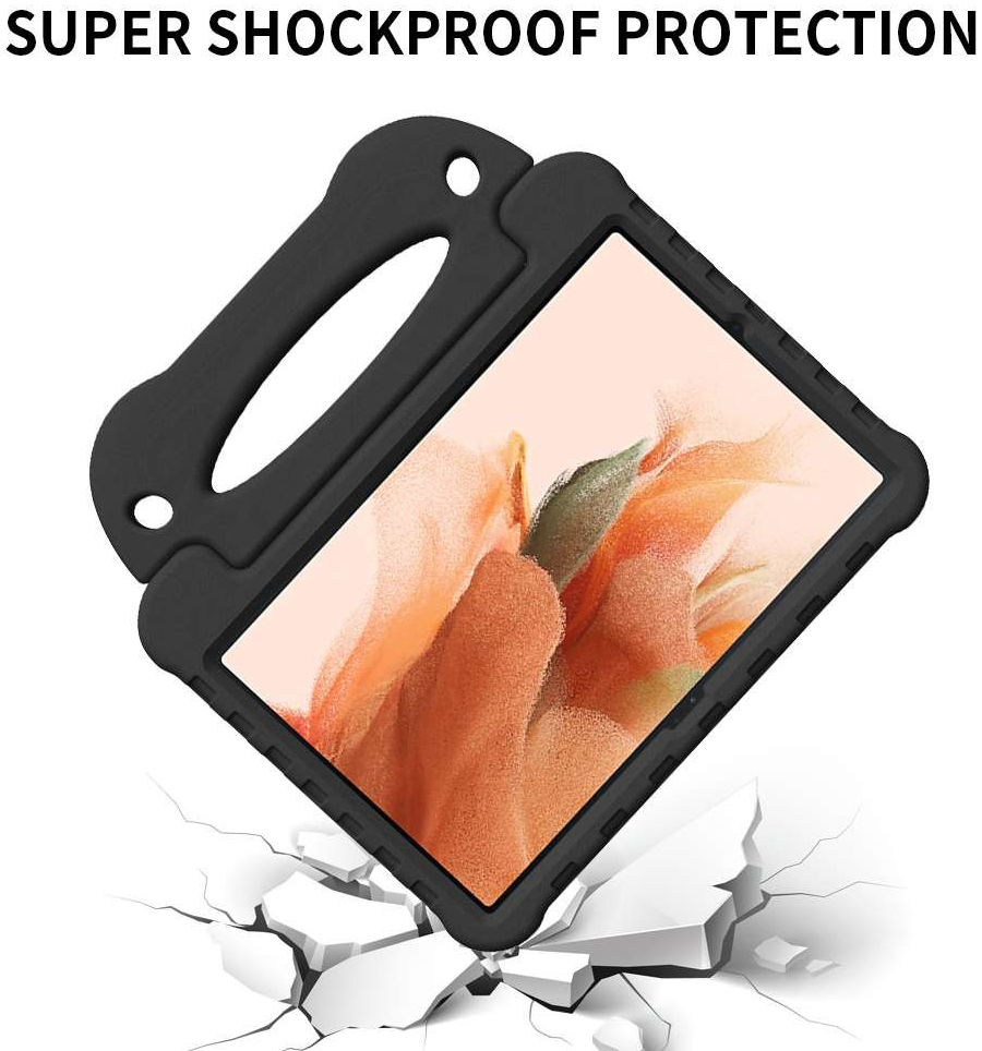 Samsung Galaxy Tab S7 FE / S7 Plus Kinder Tablethoes met Handvat Zwart afbeelding 5
