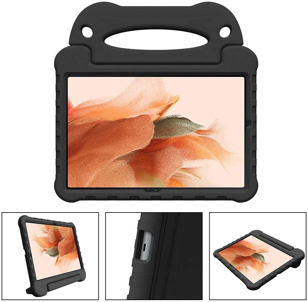 Samsung Galaxy Tab S7 FE / S7 Plus Kinder Tablethoes met Handvat Zwart afbeelding 6