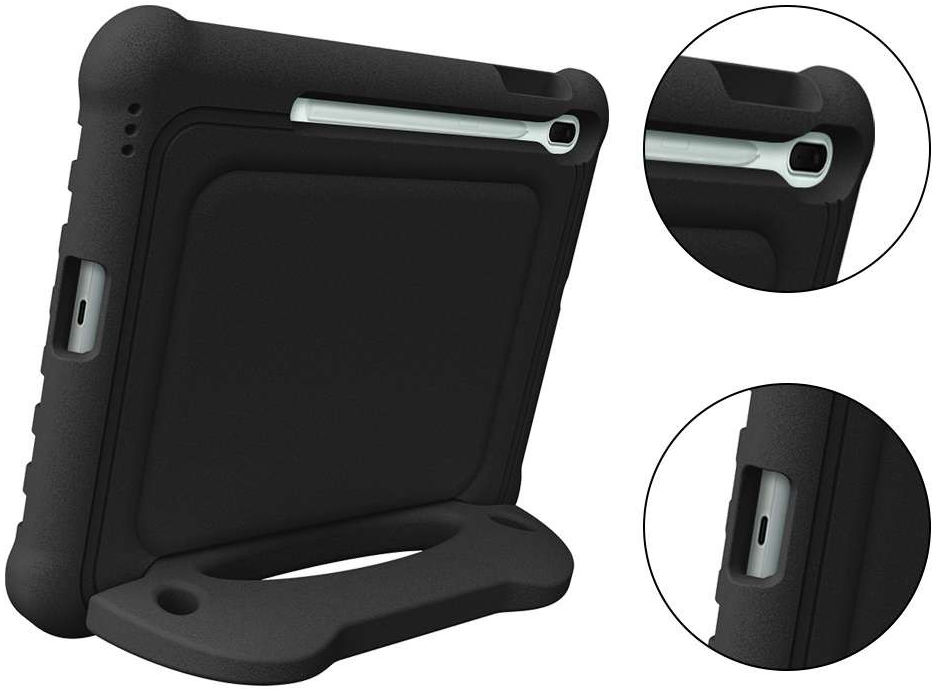 Samsung Galaxy Tab S7 FE / S7 Plus Kinder Tablethoes met Handvat Zwart afbeelding 8