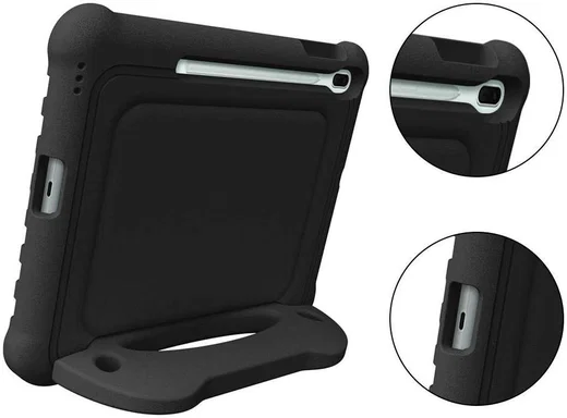 Samsung Galaxy Tab S7 FE / S7 Plus Kinder Tablethoes met Handvat Zwart afbeelding 8