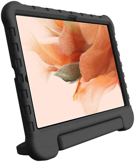 Samsung Galaxy Tab S7 FE / S7 Plus Kinder Tablethoes met Handvat Zwart afbeelding 9