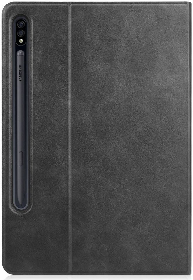 Samsung Galaxy Tab S7 FE Hoes Kunstleer Book Case met Stand Zwart afbeelding 3
