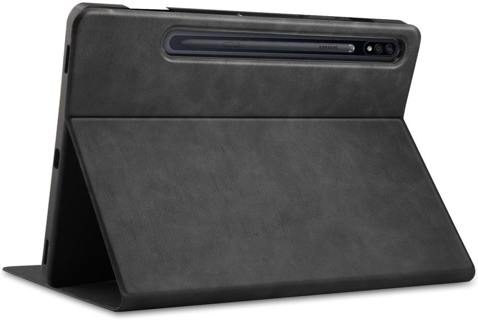 Samsung Galaxy Tab S7 FE Hoes Kunstleer Book Case met Stand Zwart afbeelding 9