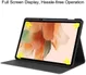 Samsung Galaxy Tab S7 FE Hoes Kunstleer Book Case met Stand Bruin afbeelding 2