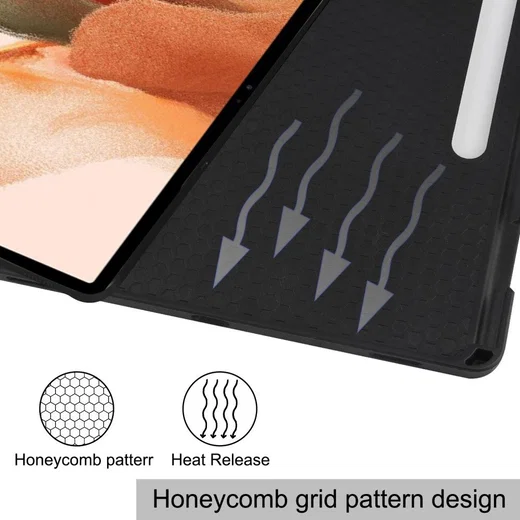 Samsung Galaxy Tab S7 FE Hoes Kunstleer Book Case met Stand Bruin afbeelding 7