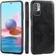 Xiaomi Redmi Note 10 5G/Poco M3 Pro Hoesje met Kunstleer Coating Zwart afbeelding 8