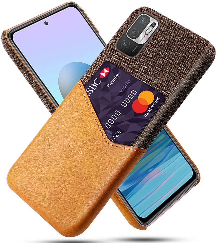 Xiaomi Redmi Note 10 5G/Poco M3 Pro Hoesje met Kaartsleuf Oranje afbeelding 1
