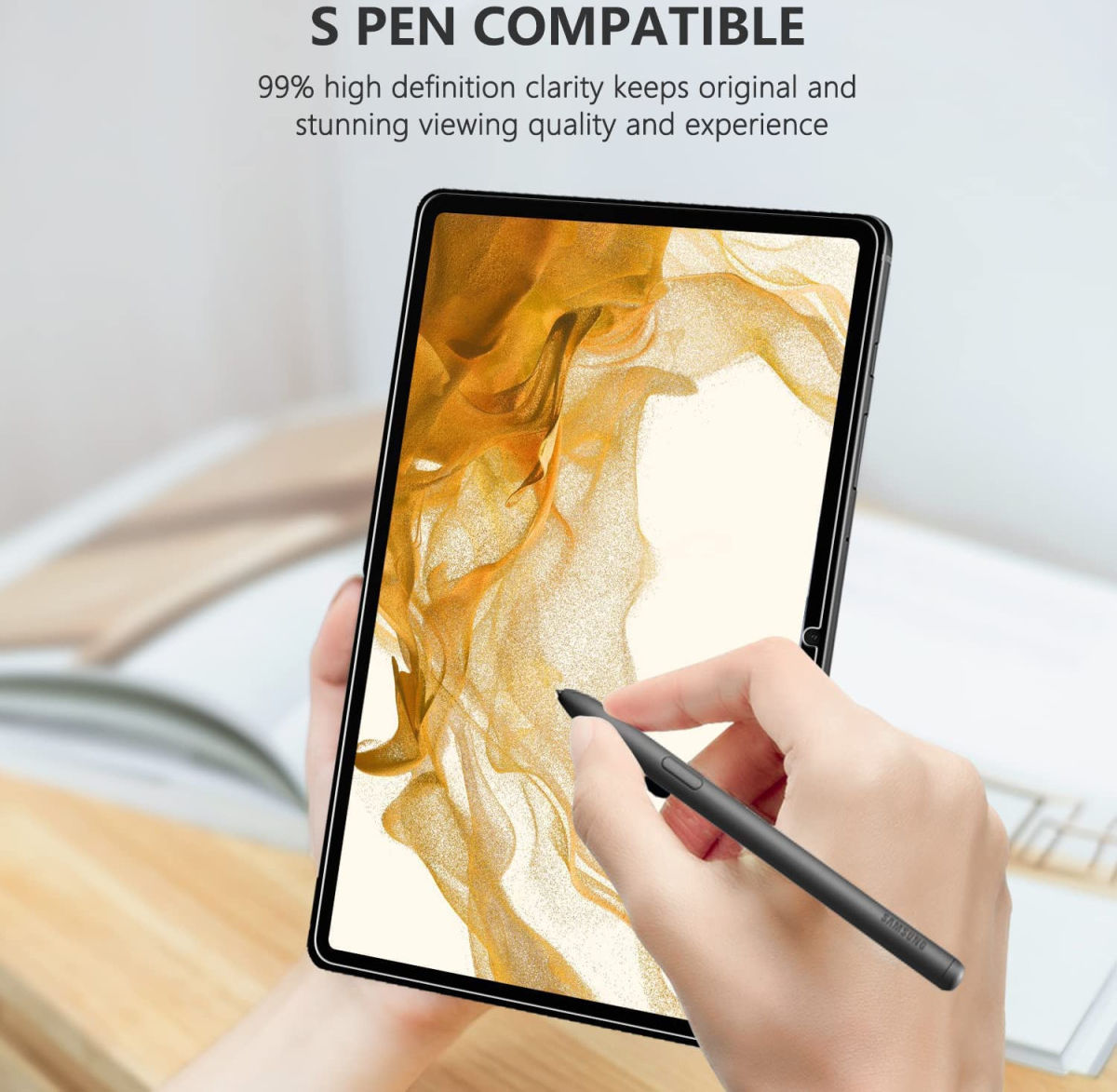 Samsung Galaxy Tab S7 FE Screen Protector Ultra Clear Display Folie afbeelding 3