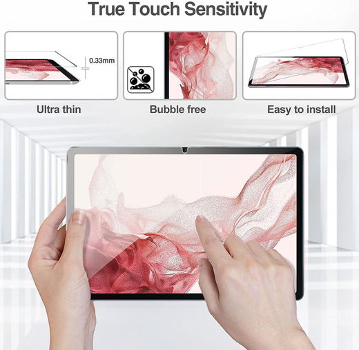 Samsung Galaxy Tab S7+ / S7 FE / S8+ Screenprotector 0.3mm Tempered Glass afbeelding 3