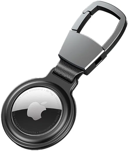 Apple AirTag Sleutelhanger Metalen Case met Magnetische Sluiting Zwart afbeelding 1