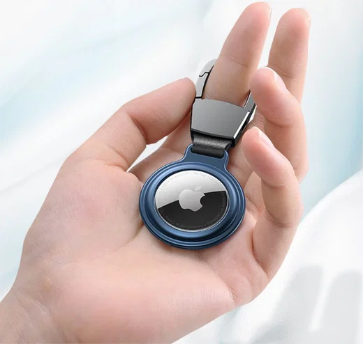 Apple AirTag Sleutelhanger Metalen Case + Magnetische Sluiting Silver afbeelding 5