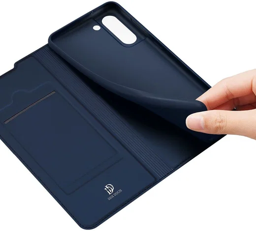 Dux Ducis Skin Pro Series Samsung Galaxy S21 FE Hoesje Wallet Blauw afbeelding 5