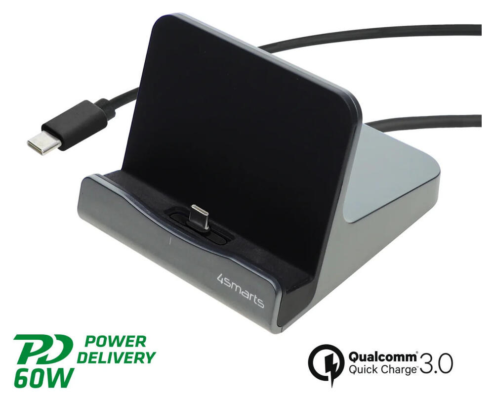 4smarts VoltDock 60W USB-C Docking Oplaad Station Gunmetal afbeelding 5