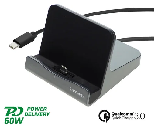 4smarts VoltDock 60W USB-C Docking Oplaad Station Gunmetal afbeelding 5