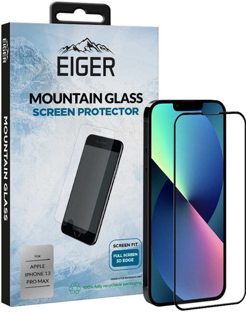 Eiger Apple iPhone 13 Pro Max Tempered Glass Case Friendly Gebogen afbeelding 1