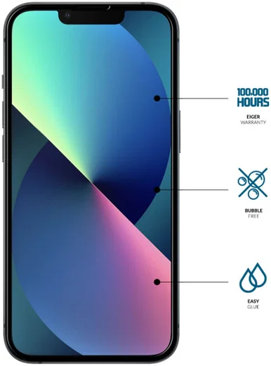Eiger Apple iPhone 13 Pro Max Tempered Glass Case Friendly Gebogen afbeelding 4