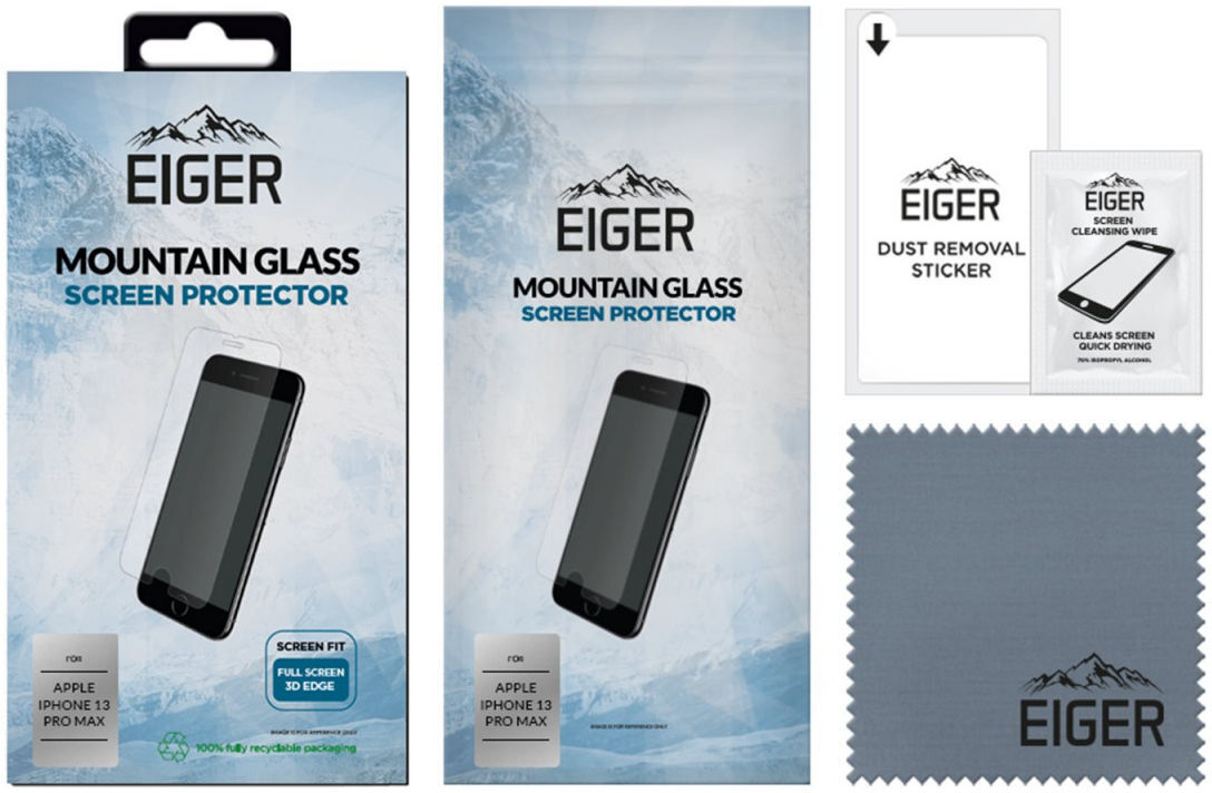 Eiger Apple iPhone 13 Pro Max Tempered Glass Case Friendly Gebogen afbeelding 5