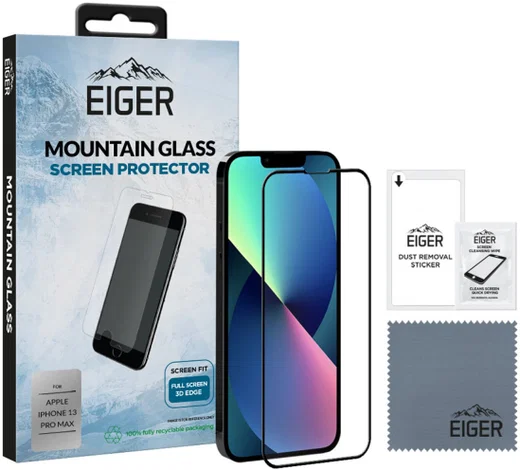 Eiger Apple iPhone 13 Pro Max Tempered Glass Case Friendly Gebogen afbeelding 6