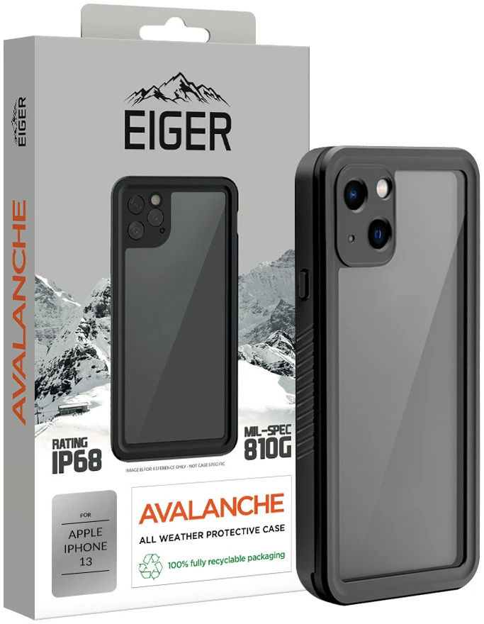Eiger Avalanche Apple iPhone 13 Waterdicht Hoesje Zwart afbeelding 1