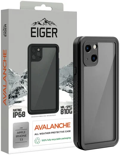Eiger Avalanche Apple iPhone 13 Waterdicht Hoesje Zwart afbeelding 1