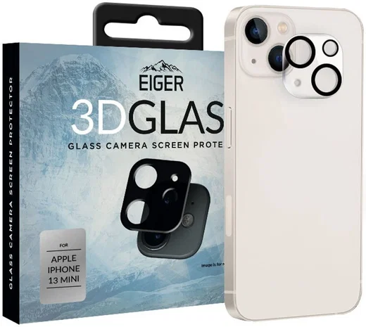 Eiger Apple iPhone 13 Mini Camera Protector Tempered Glass Gebogen afbeelding 1