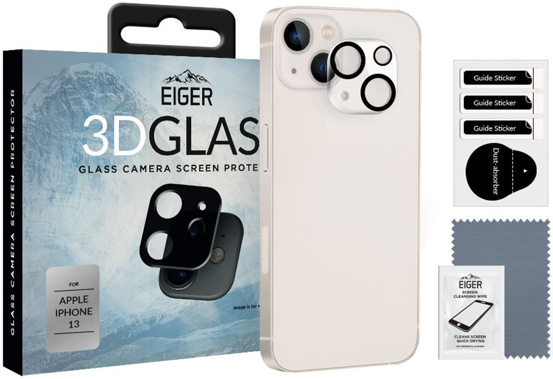 Eiger Apple iPhone 13 Camera Protector Tempered Glass 3D afbeelding 4