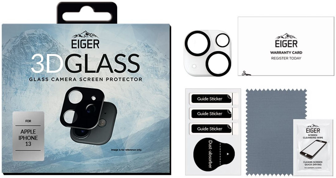 Eiger Apple iPhone 13 Camera Protector Tempered Glass 3D afbeelding 5