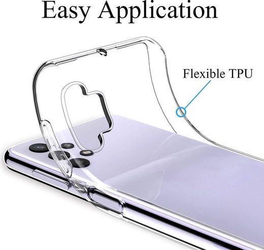 Samsung Galaxy A32 4G Hoesje Dun TPU Back Cover Transparant afbeelding 4