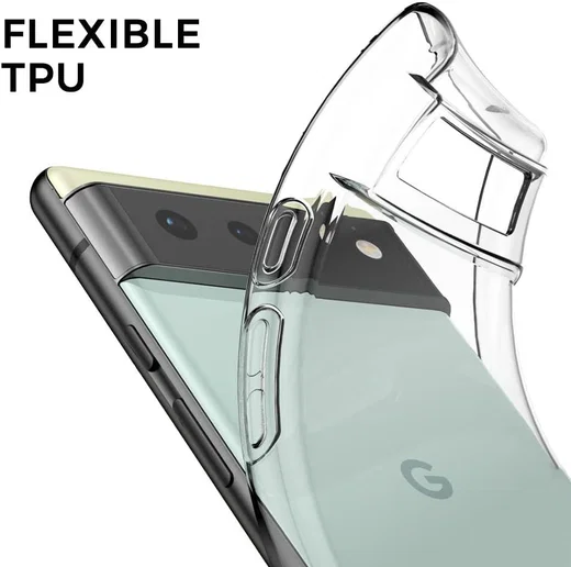 Google Pixel 6 Hoesje Dun TPU Back Cover Transparant afbeelding 4