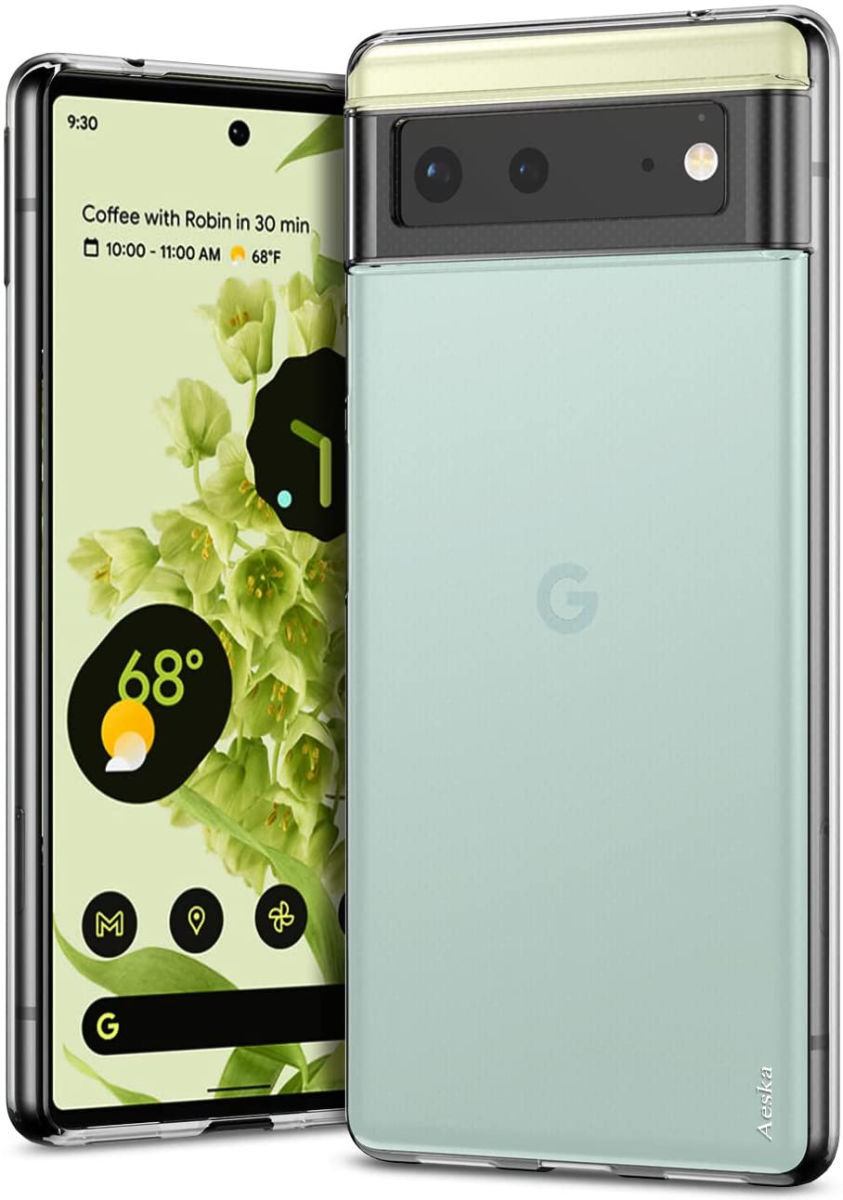 Google Pixel 6 Hoesje Dun TPU Back Cover Transparant afbeelding 1