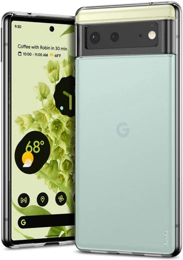 Google Pixel 6 Hoesje Dun TPU Back Cover Transparant afbeelding 1