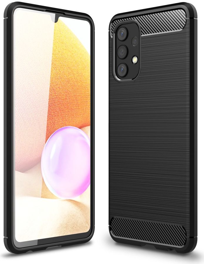 Samsung Galaxy A32 4G Hoesje Geborsteld TPU Back Cover Zwart afbeelding 9