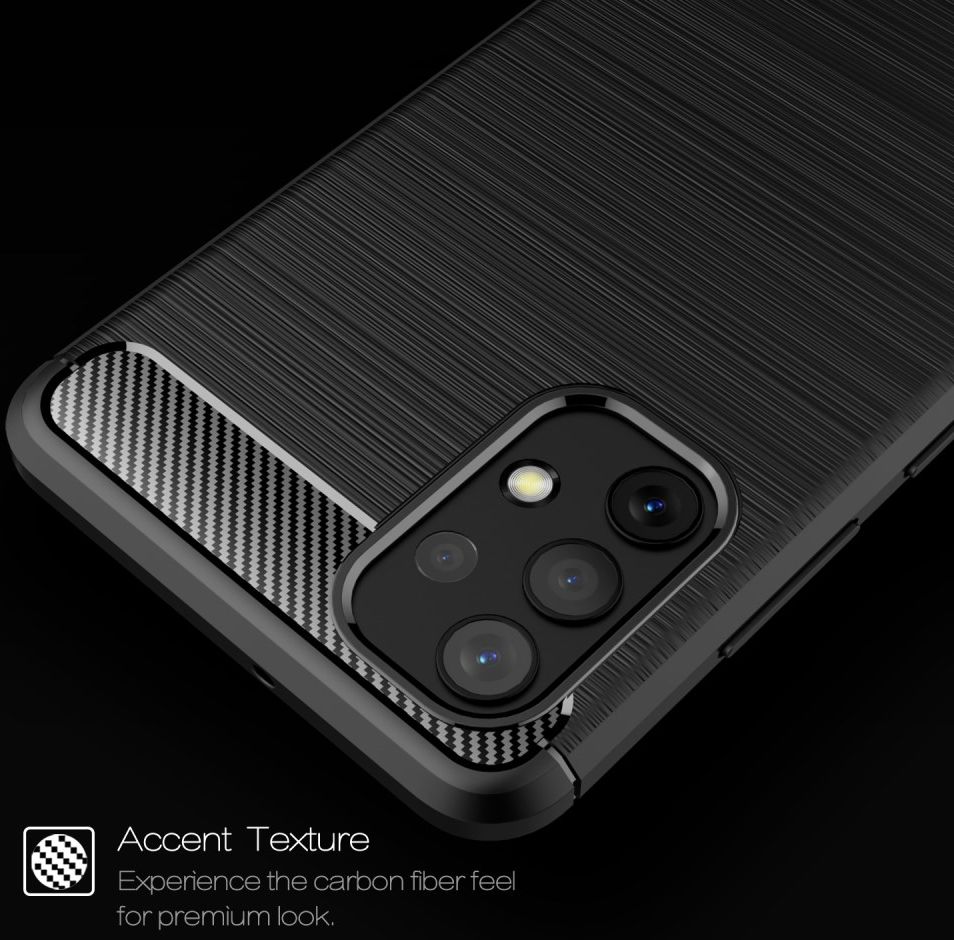 Samsung Galaxy A32 4G Hoesje Geborsteld TPU Back Cover Zwart afbeelding 5