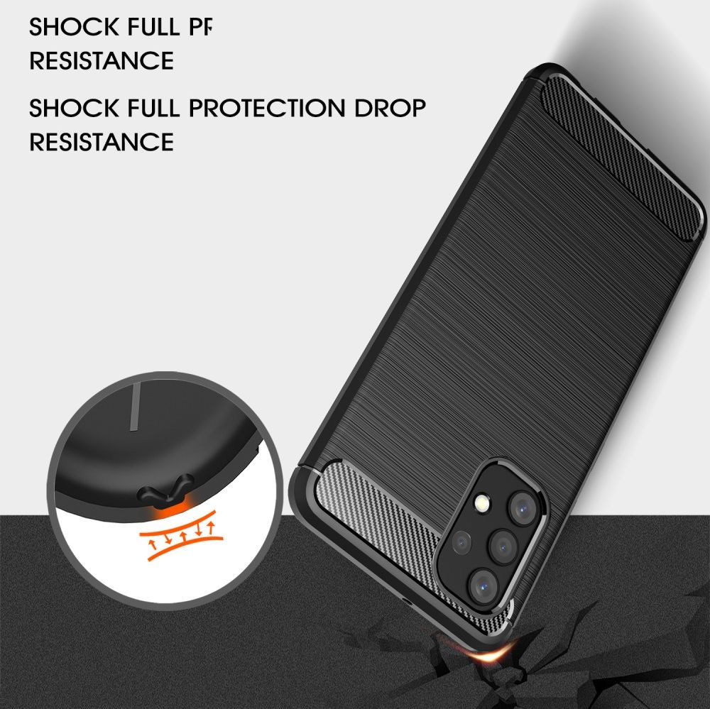 Samsung Galaxy A32 4G Hoesje Geborsteld TPU Back Cover Zwart afbeelding 6