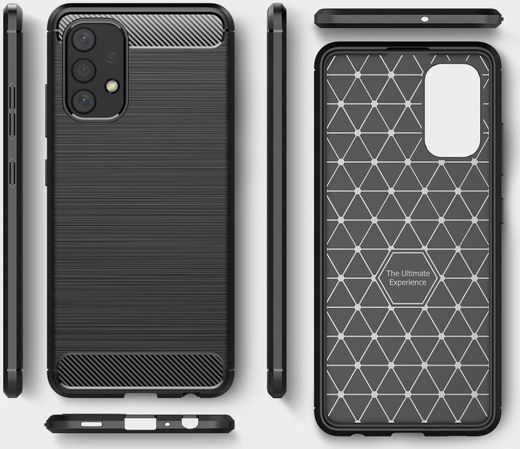 Samsung Galaxy A32 4G Hoesje Geborsteld TPU Back Cover Zwart afbeelding 8