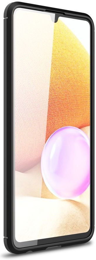 Samsung Galaxy A32 4G Hoesje Geborsteld TPU Back Cover Zwart afbeelding 2