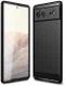 Google Pixel 6 Hoesje Geborsteld TPU Back Cover Zwart afbeelding 1