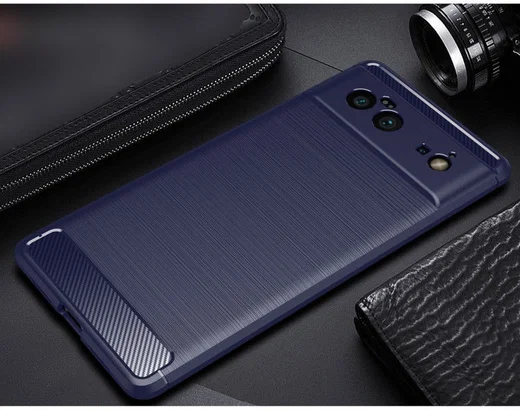 Google Pixel 6 Hoesje Geborsteld TPU Back Cover Blauw afbeelding 3