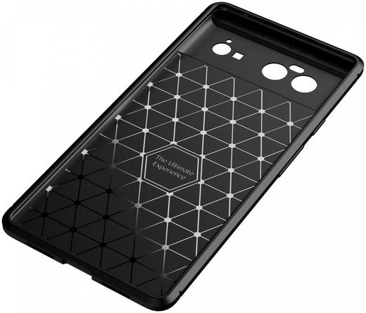 Google Pixel 6 Hoesje Siliconen Carbon TPU Back Cover Blauw afbeelding 7