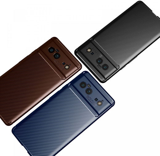 Google Pixel 6 Hoesje Siliconen Carbon TPU Back Cover Blauw afbeelding 11