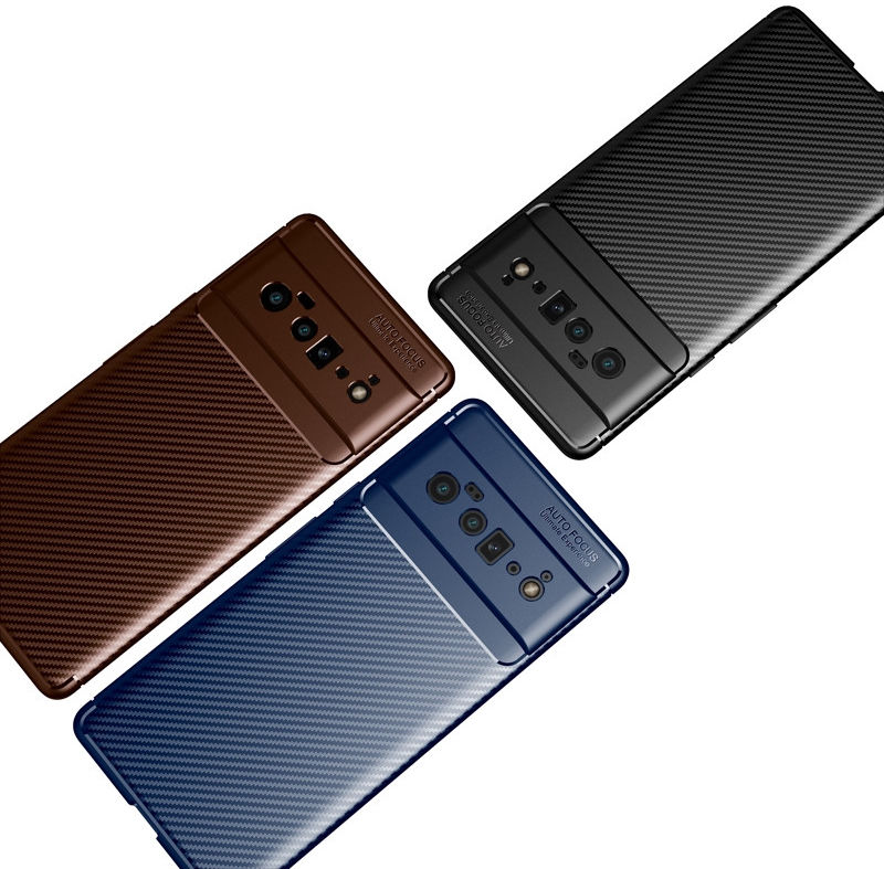 Google Pixel 6 Pro Hoesje Siliconen Carbon TPU Back Cover Zwart afbeelding 8