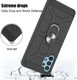 Samsung Galaxy A32 4G Hoesje Hybride Kickstand Back Cover Zwart afbeelding 3