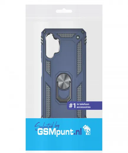 Samsung Galaxy A32 4G Hoesje Hybride Kickstand Back Cover Blauw afbeelding 2