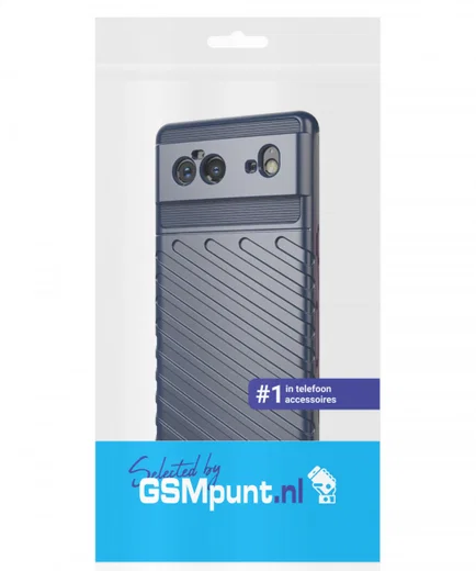 Google Pixel 6 Hoesje TPU Thunder Design Back Cover Blauw afbeelding 2