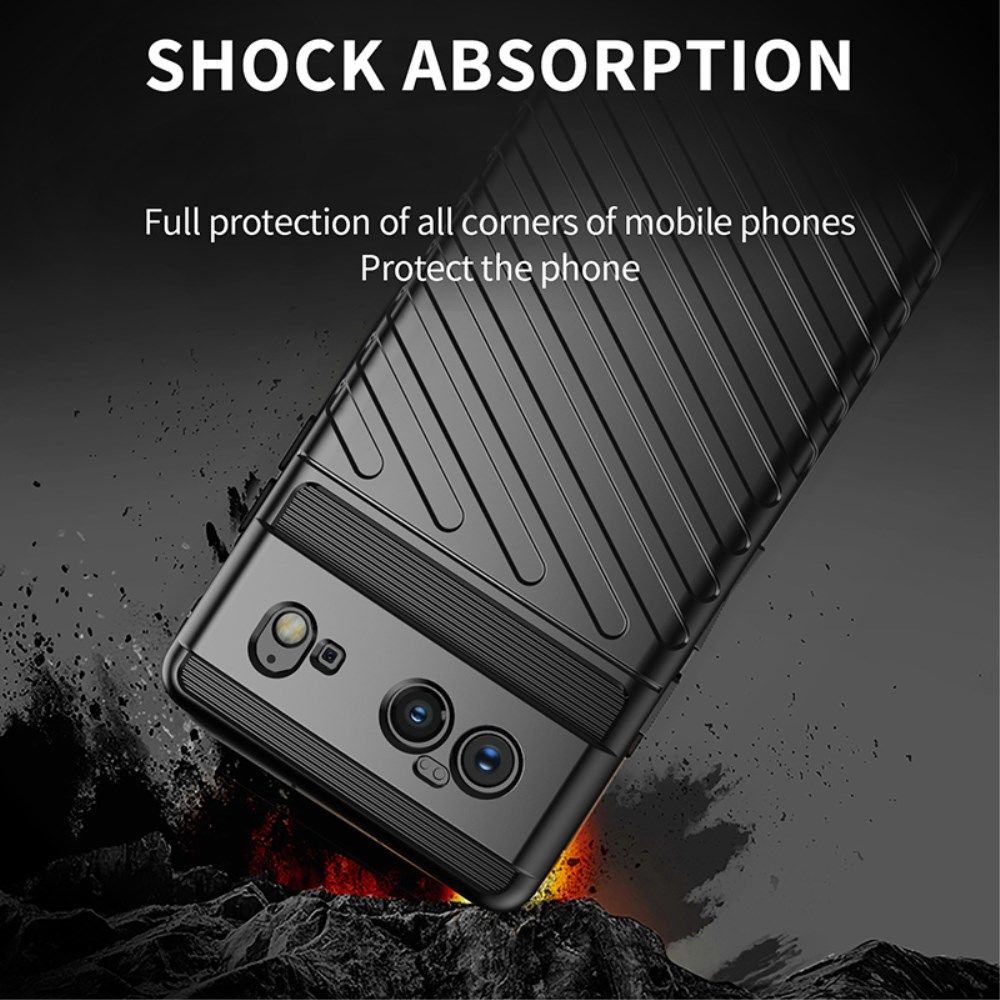 Google Pixel 6 Hoesje TPU Thunder Design Back Cover Blauw afbeelding 4