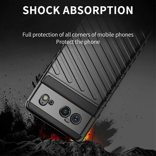 Google Pixel 6 Hoesje TPU Thunder Design Back Cover Blauw afbeelding 4