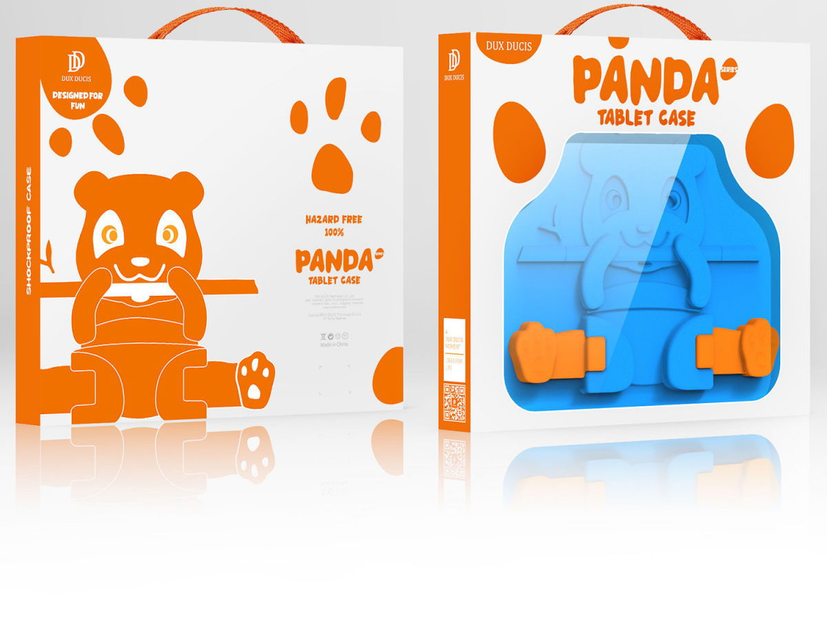 Dux Ducis Panda Apple iPad 9.7 Kinder Tablethoes met Handvat Blauw afbeelding 15