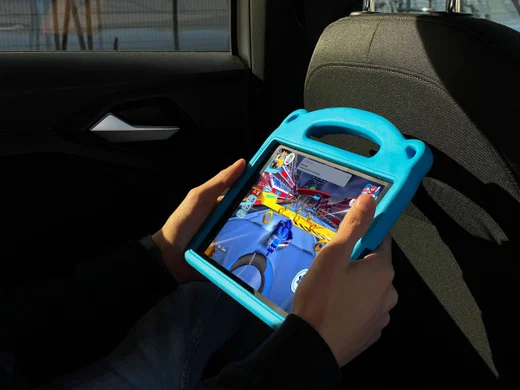 Dux Ducis Panda Apple iPad 9.7 Kinder Tablethoes met Handvat Blauw afbeelding 5