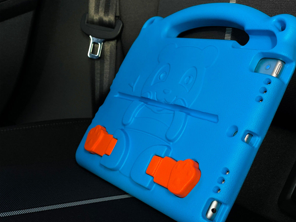 Dux Ducis Panda Apple iPad 9.7 Kinder Tablethoes met Handvat Blauw afbeelding 6