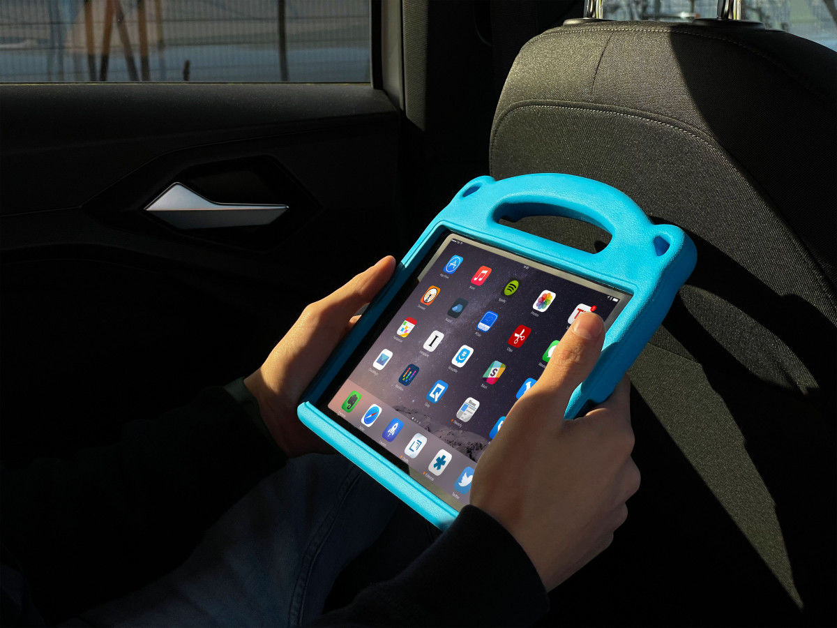 Dux Ducis Panda Apple iPad 9.7 Kinder Tablethoes met Handvat Blauw afbeelding 7